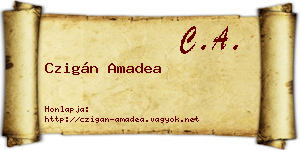 Czigán Amadea névjegykártya