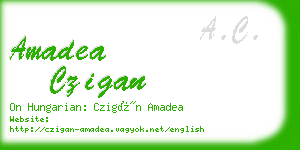 amadea czigan business card